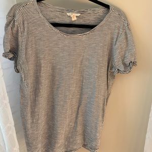 H&M black and white striped tee